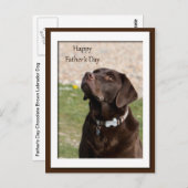 Vaderdag Chocolate Brown Labrador Dog Briefkaart (Voorkant / Achterkant)
