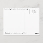 Vaderdag Chocolate Brown Labrador Dog Briefkaart (Achterkant)
