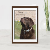 Vaderdag Chocolate Brown Labrador Dog Kaart (Voorkant)