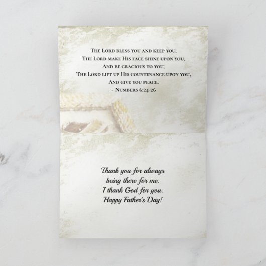 Vaderdag, cijfers 6:24-26 Beste vader Kaart (Binnen)