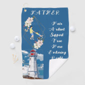 Vaderdag Citaat Papa Dochter Bonding Lighthouse Golfhanddoek (Insitu)