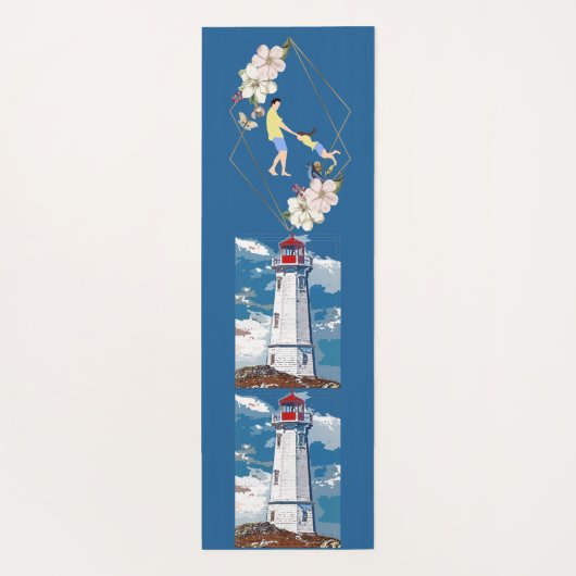 Vaderdag Citaat Papa Dochter Bonding Lighthouse Yogamat (Achterkant)