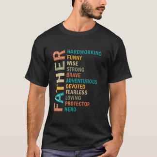 Vaderdag Citaten Hardwerkend Grappig Wijs Sterk T-shirt