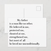 Vaderdag citaten van dochter briefkaart (Voorkant / Achterkant)