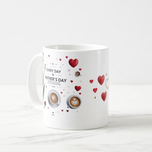 Vaderdag Classic Mok 11 oz - Dagelijkse liefde (Voorkant links)