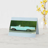 VADERDAG CLASSIC POEDER BLUE CAR BIRTHDAY KAART (Gele Bloem)