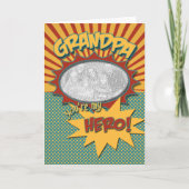 Vaderdag Comic Book Hero Opa Kaart (Voorkant)