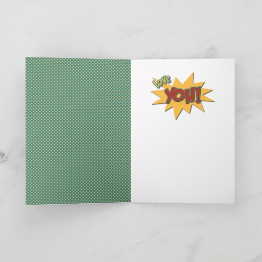 Vaderdag Comic Book Hero Opa Kaart (Binnen)