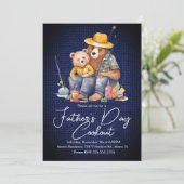 Vaderdag Cookout Beer Vist Picnic Party Kaart (Staand voorkant)