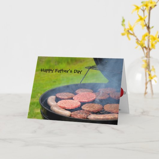 Vaderdag Cookout Kaart (Gele Bloem)