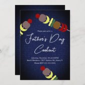 Vaderdag Cookout Kabobs Denim Kaart (Voorkant / Achterkant)