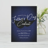 Vaderdag Cookout Masculine Denim Kaart (Staand voorkant)