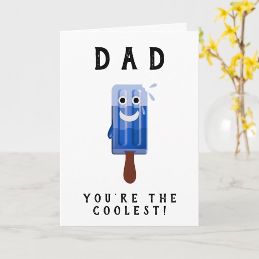 Vaderdag Cool Dad Kaart (Gele Bloem)