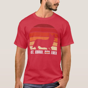 Vaderdag Corgi-hondliefhebber Retro beste Corgi-pa T-shirt