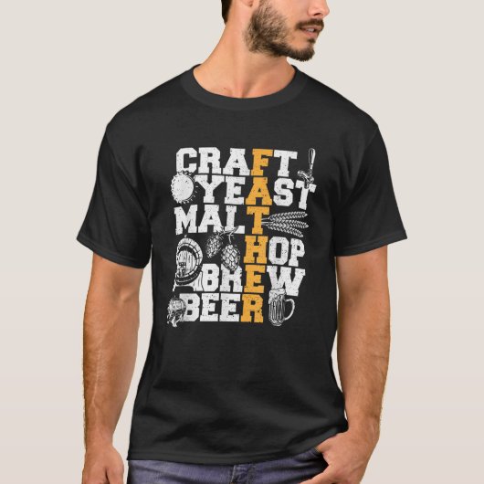 Vaderdag Craft Gist Mout Hop Bier Bier Bier T T-shirt (Voorkant)