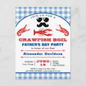 Vaderdag Crawfish Boil Eenvoudige fotouitnodiging Briefkaart (Voorkant)