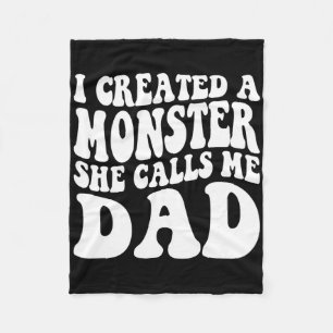 Vaderdag Creëer ik een monster dat ze me papa G no Fleece Deken