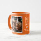 Vaderdag Custom Foto & Namen Mok Sinaasappel C108 (Voorkant links)