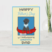 Vaderdag Custom Kaart van Black Labradoodle (Voorkant)