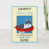 Vaderdag Custom Kaart van uw Border Collie (Voorkant)