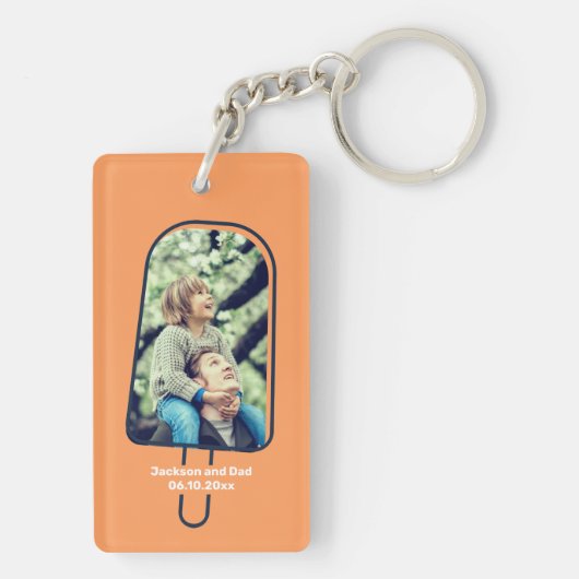 Vaderdag Custom Photo Funny Cool Dad Popsile Sleutelhanger (achterkant)