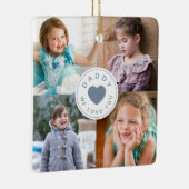 Vaderdag Cute papa We houden van je foto Keramisch Ornament (Rechts)