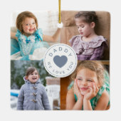 Vaderdag Cute papa We houden van je foto Keramisch Ornament (Achterkant)
