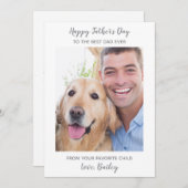 Vaderdag Cute Personalized Dog Dad Pet Photo Feestdagenkaart (Voorkant / Achterkant)