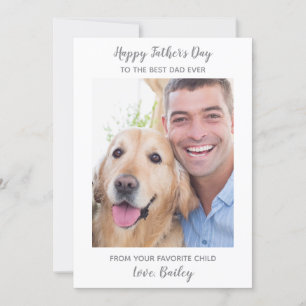 Vaderdag Cute Personalized Dog Dad Pet Photo Feestdagenkaart