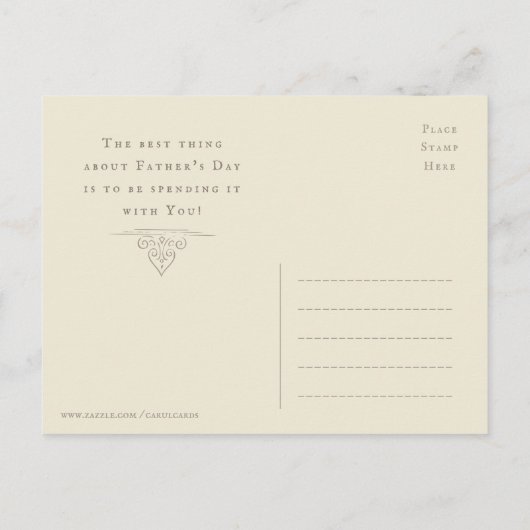 Vaderdag Cutest vader en zoon CC1128 Briefkaart (Achterkant)