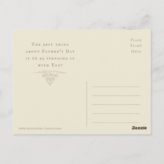 Vaderdag Cutest  vader en zoon CC1128 Briefkaart (Achterkant)