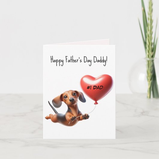 Vaderdag Dachshund Card Kaart (Voorkant)