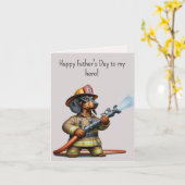 Vaderdag Dachshund Card Kaart (Gele Bloem)