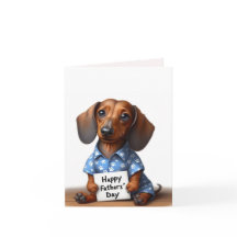Vaderdag Dachshund Card