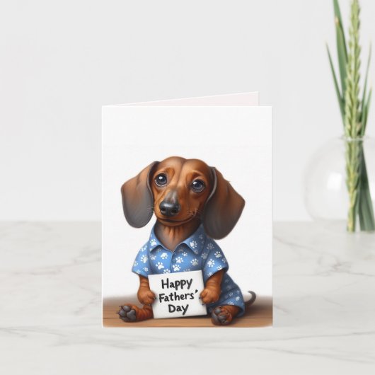 Vaderdag Dachshund Card Kaart (Voorkant)