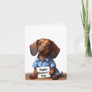 Vaderdag Dachshund Card Kaart