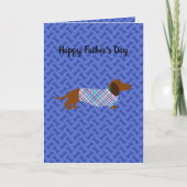 Vaderdag Dachshund Card Kaart (Voorkant)