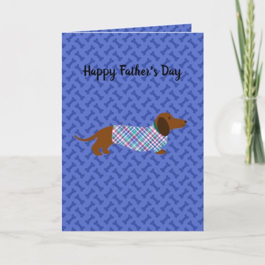 Vaderdag Dachshund Card Kaart (Voorkant)