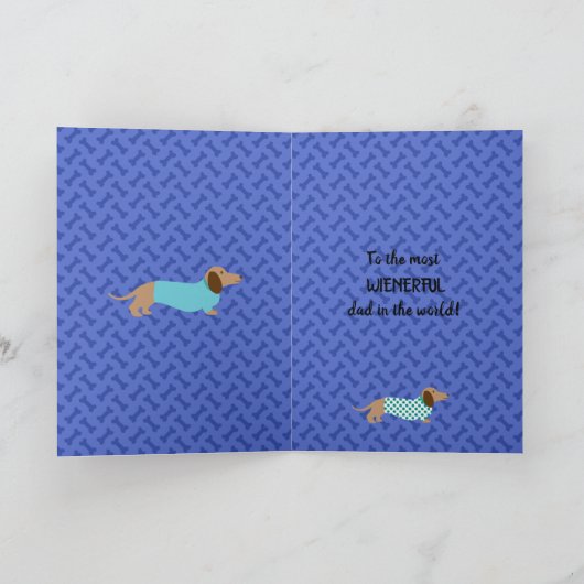 Vaderdag Dachshund Card Kaart (Binnen)