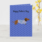 Vaderdag Dachshund Card Kaart (Gele Bloem)