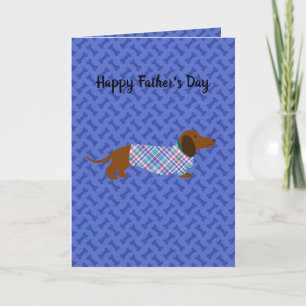 Vaderdag Dachshund Card Kaart