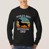 Vaderdag Dachshund World's beste daschund-pap T-shirt (Voorkant)