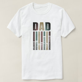 Vaderdag "DAD" Beschrijving T-shirt