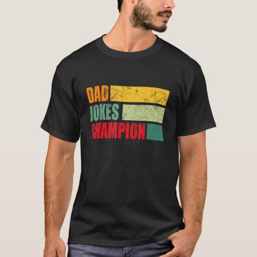 Vaderdag Dad Jokes Kampioen voor mannen Pa Papa T-shirt (Voorkant)