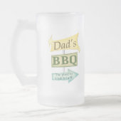 vaderdag Dad Retro Grunge Barbeque Sign Matglas Bierpul (Links)