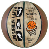 Vaderdag Dad Swish come True Personalized Basketbal (Verticaal)