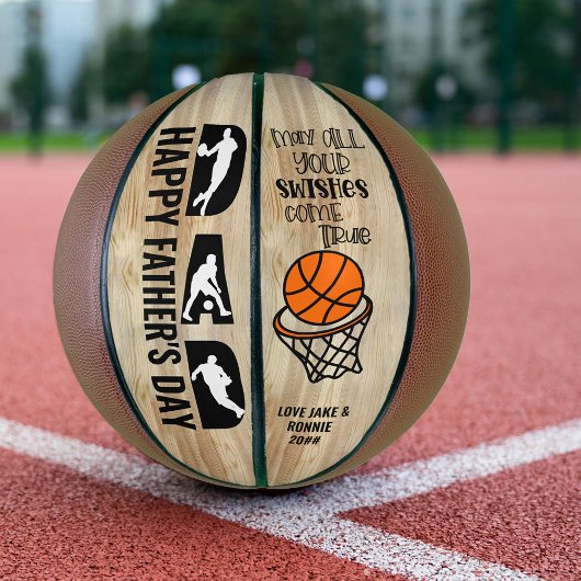 Vaderdag Dad Swish come True Personalized Basketbal