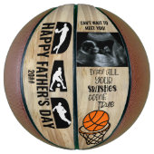 Vaderdag Dad Swish come True Sonogram Foto Basketbal (Verticaal)