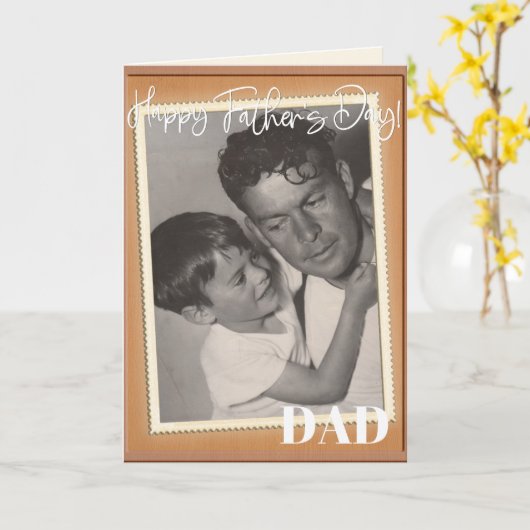 Vaderdag DAD Voeg uw eigen foto toe aan uw eigen k Kaart (Gele Bloem)