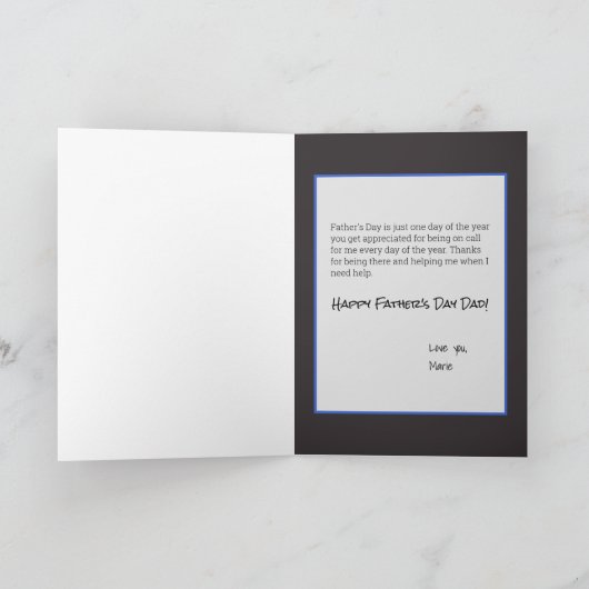 Vaderdag DAD Voeg uw eigen foto toe aan uw eigen k Kaart (Binnen)